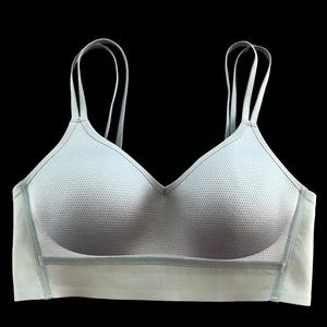 Nike Womens XS Green Dri Fit Indy Breathe Sports Bra Workout Activewear Gym